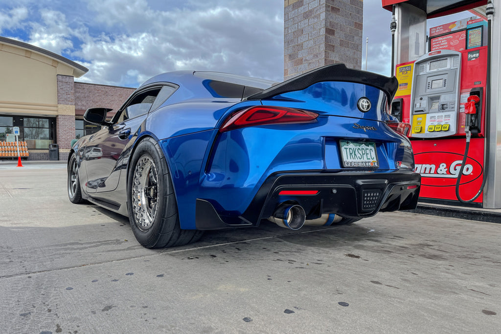 V Style Ducktail Carbon Fiber Rear Trunk Wing Spoiler for Toyota Supra MK5 A90 A91 GR 2019+